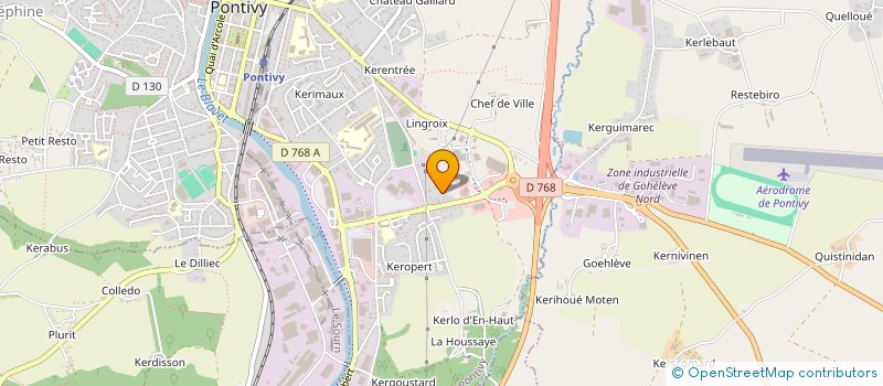 localisation de l'entreprise M-F THIAGO  PONTIVY