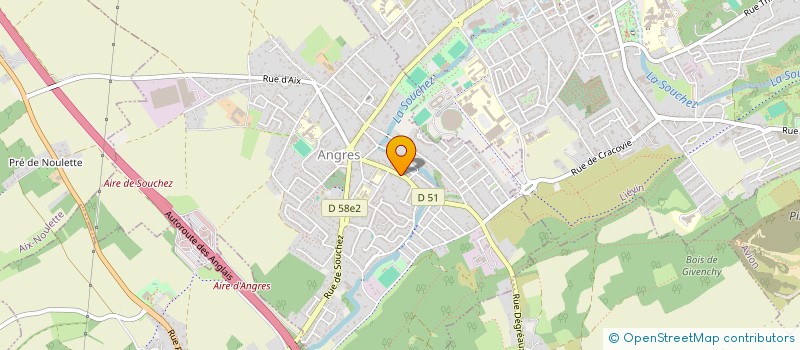 localisation de l'entreprise M FRUITS à ANGRES