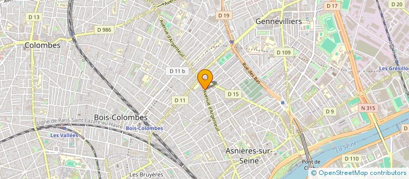 localisation de l'entreprise M G 2 à ASNIERES-SUR-SEINE
