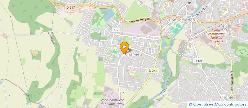 localisation de l'entreprise M G 2 B  CHARVIEU-CHAVAGNEUX