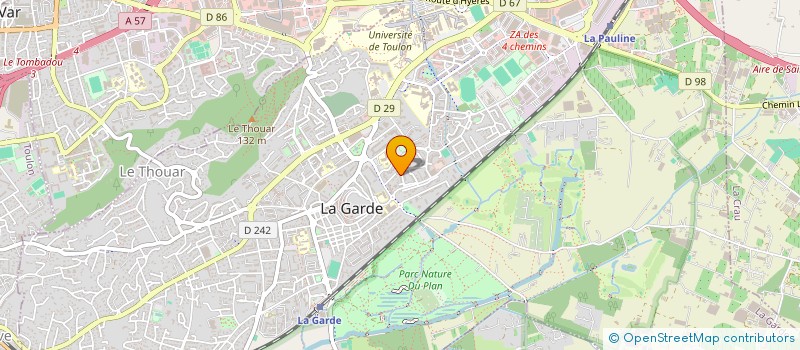localisation de l'entreprise M&G à LA GARDE