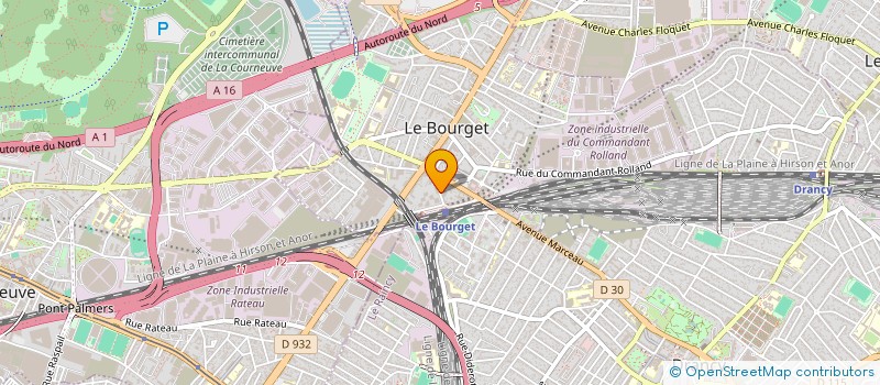 localisation de l'entreprise M.G à LE BOURGET