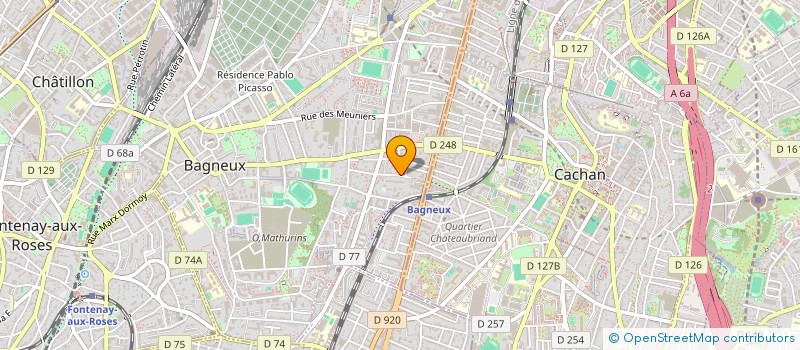 localisation de l'entreprise M G A à BAGNEUX