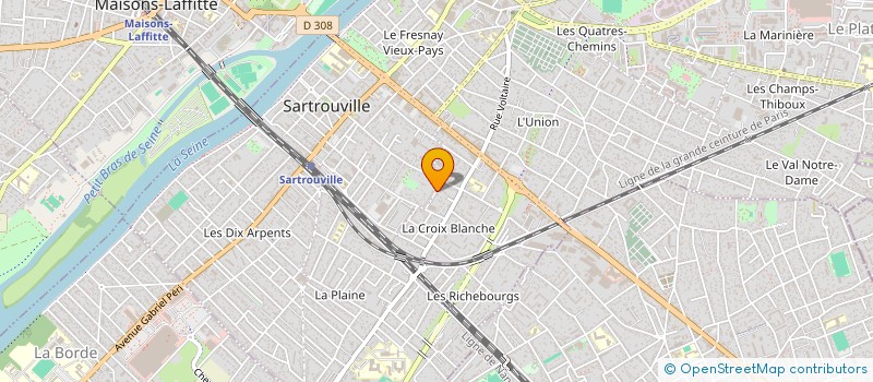 localisation de l'entreprise M.G.A.  SARTROUVILLE