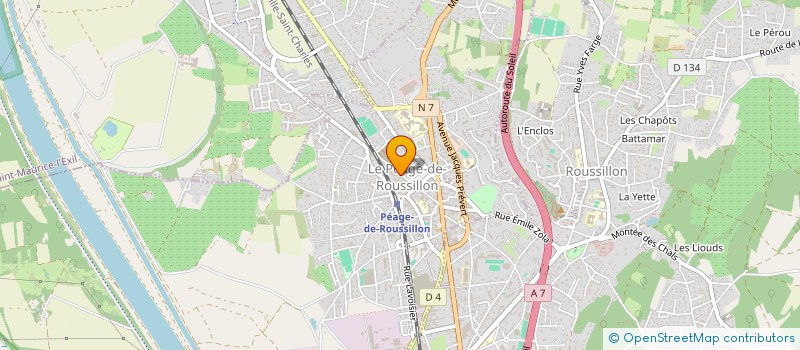 localisation de l'entreprise M.G.A.H  LE PEAGE-DE-ROUSSILLON