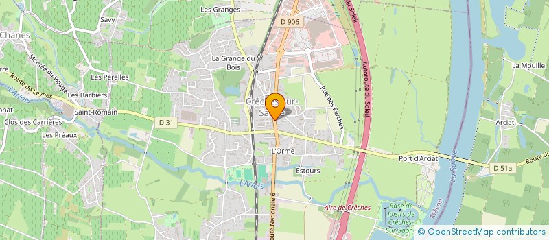 localisation de l'entreprise M.G.A.M  CRECHES-SUR-SAONE