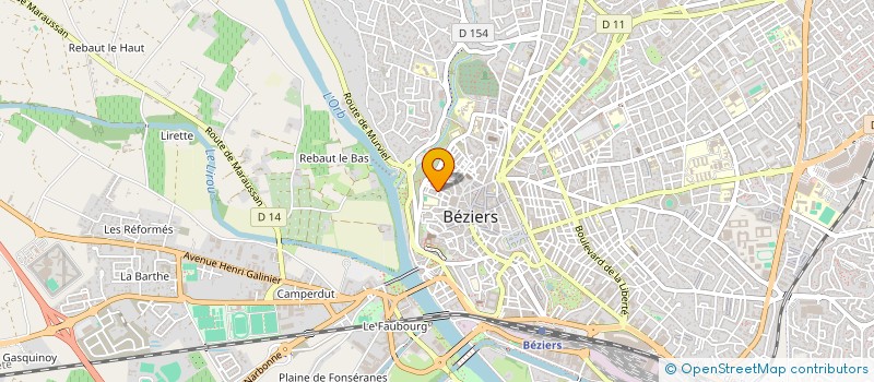 localisation de l'entreprise M.G.B.  BEZIERS