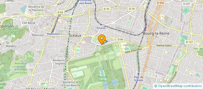 localisation de l'entreprise M G B A à SCEAUX