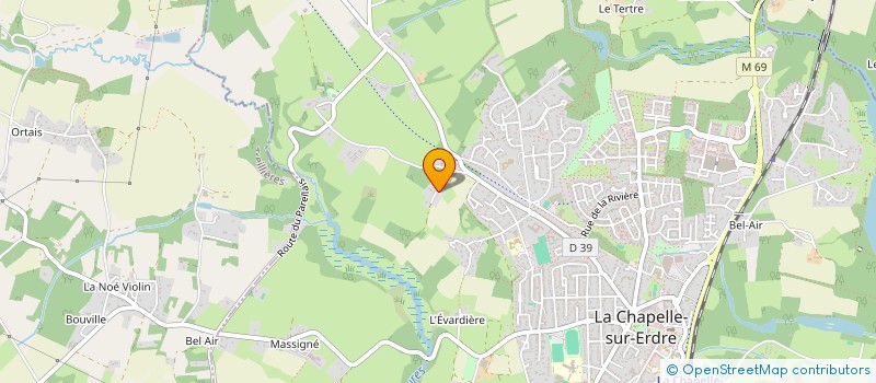 localisation de l'entreprise M.G.C.  LA CHAPELLE-SUR-ERDRE