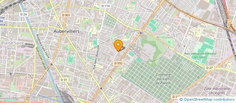 localisation de l'entreprise M G C I à AUBERVILLIERS