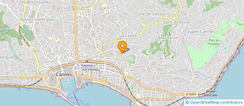 localisation de l'entreprise M G C MAINTENANCE GENERALE CANNOISE à CANNES
