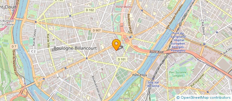 localisation de l'entreprise M G C MULTI SERVICES à BOULOGNE-BILLANCOURT