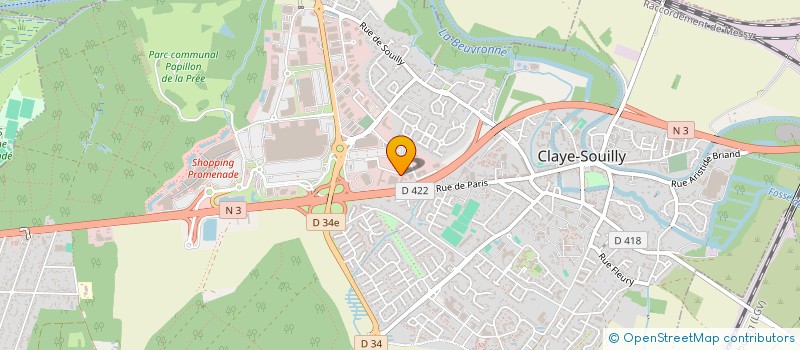 localisation de l'entreprise M.G.C.R.  CLAYE-SOUILLY