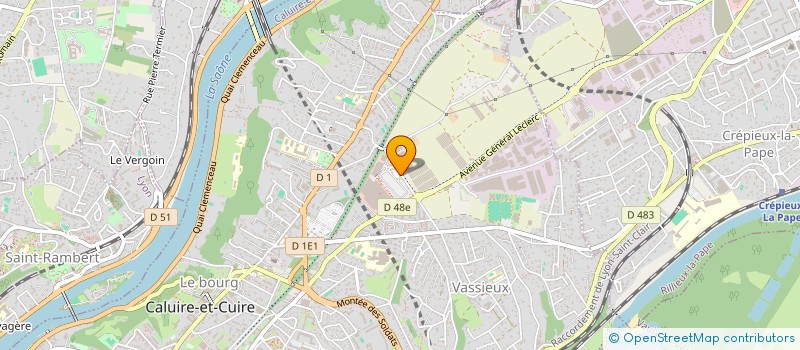 localisation de l'entreprise M.G. COM à CALUIRE-ET-CUIRE
