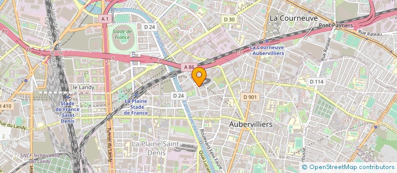 localisation de l'entreprise M.G. COMPUTER à AUBERVILLIERS