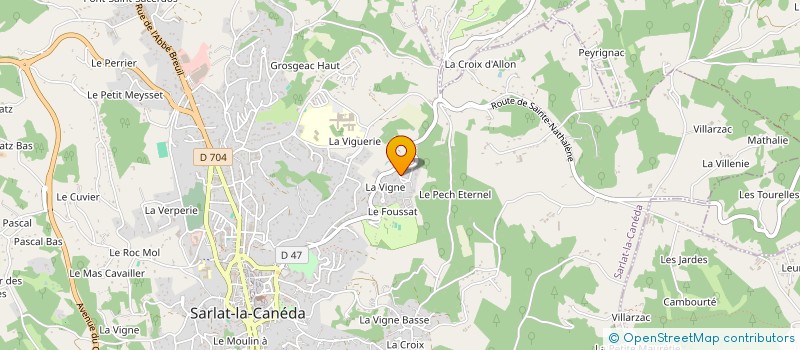 localisation de l'entreprise M G CONSTRUCTIONS à SARLAT-LA-CANEDA