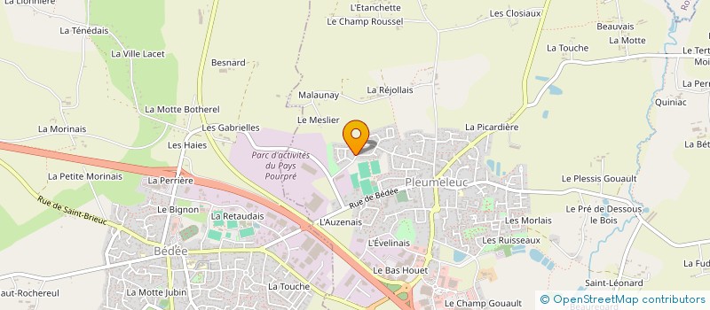 localisation de l'entreprise M.G. CREATIONS  PLEUMELEUC