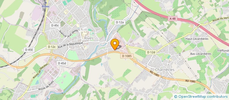 localisation de l'entreprise M.G.D.R.  RIVES