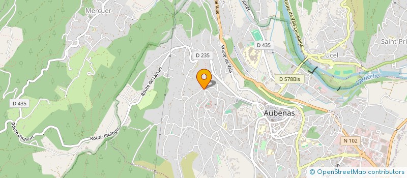 localisation de l'entreprise M G E F à AUBENAS