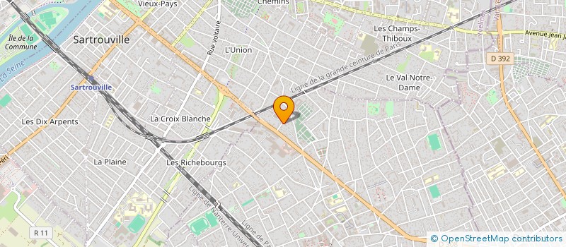localisation de l'entreprise M.G.E INDUSTRIE à HOUILLES