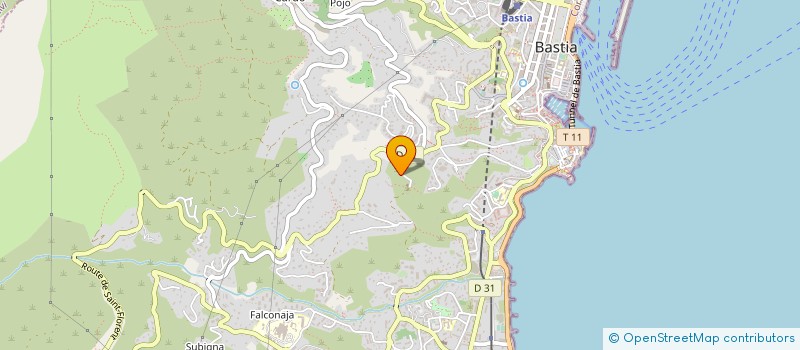 localisation de l'entreprise M.G.F. TOITURE EN LAUZES à BASTIA