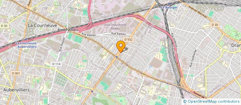 localisation de l'entreprise M.G.I. SARL à LA COURNEUVE