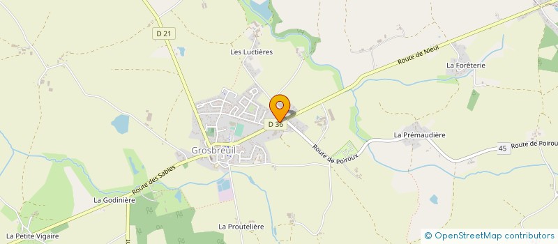 localisation de l'entreprise M.G. IMPRIMERIE à GROSBREUIL