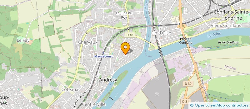 localisation de l'entreprise M G J  ANDRESY