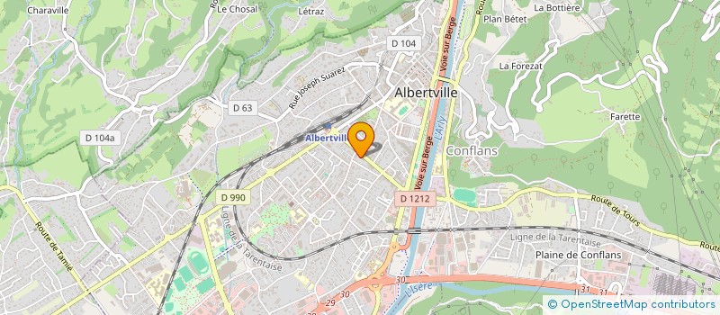 localisation de l'entreprise M.G.K.N.  ALBERTVILLE