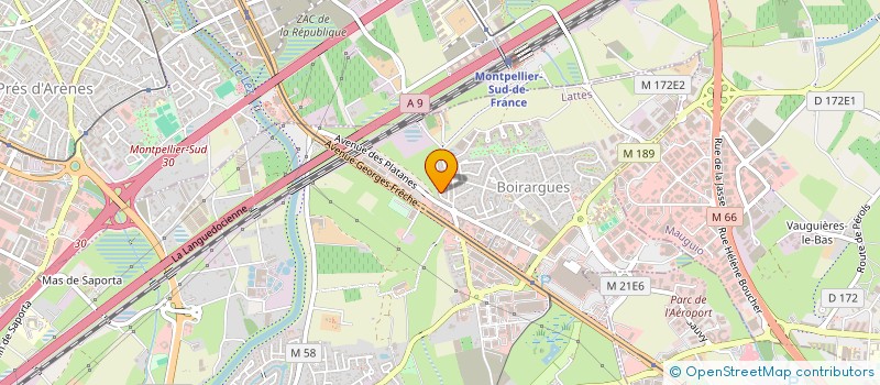 localisation de l'entreprise M.G.L. à LATTES