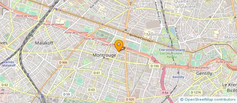 localisation de l'entreprise M.G.L. à MONTROUGE