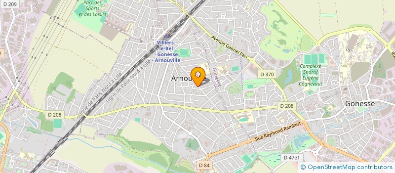 localisation de l'entreprise M.G.M.  ARNOUVILLE