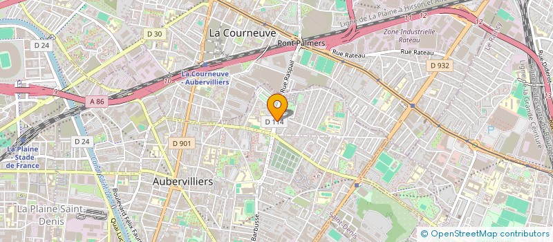 localisation de l'entreprise M.G.N.G.  AUBERVILLIERS