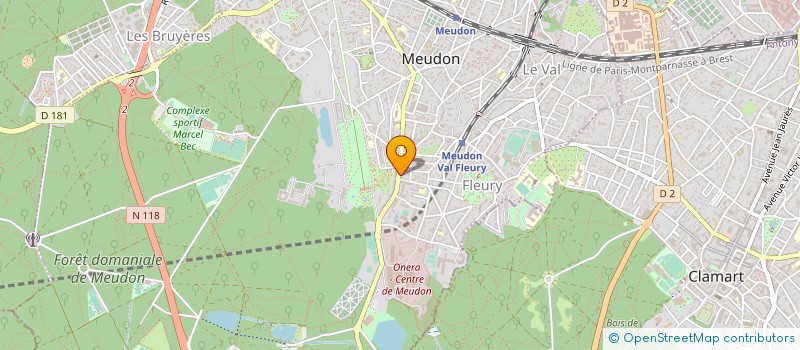 localisation de l'entreprise M.G. OPTIQUE à MEUDON