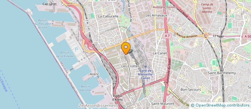 localisation de l'entreprise M.G.P ETANCHEITE à MARSEILLE