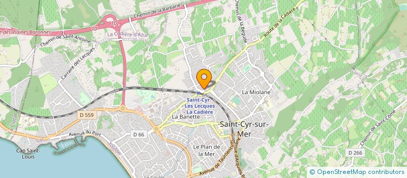 localisation de l'entreprise M.G.P.L. à SAINT-CYR-SUR-MER