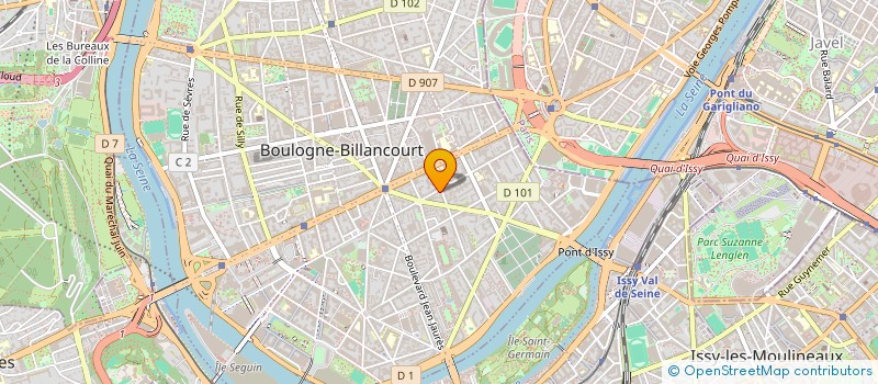 localisation de l'entreprise M G P MIROITERIE GLACES PROFILS à BOULOGNE-BILLANCOURT