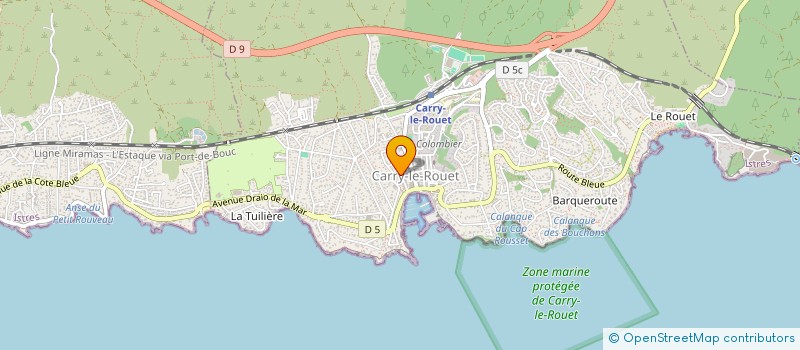 localisation de l'entreprise M.G.-SANDRO  CARRY-LE-ROUET