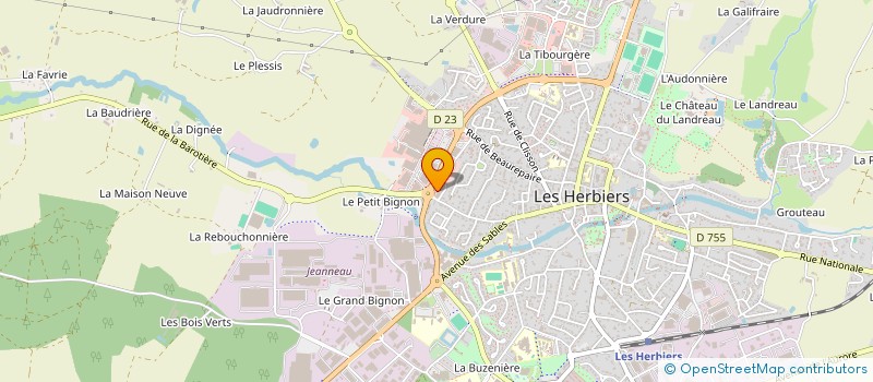 localisation de l'entreprise M.G .SYNERGIE à LES HERBIERS