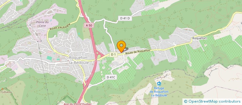 localisation de l'entreprise M.G.T. à ROQUEFORT-LA-BEDOULE