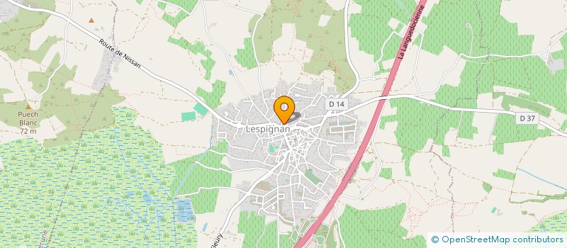 localisation de l'entreprise M.G.V.F.  LESPIGNAN