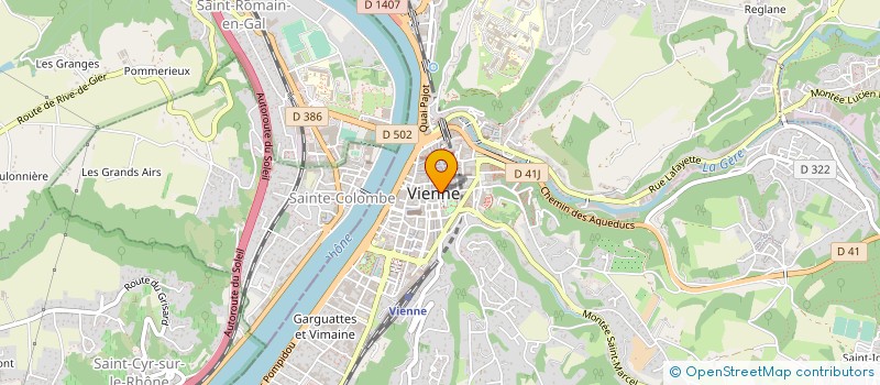 localisation de l'entreprise M.G. VIENNE OPTIQUE à VIENNE