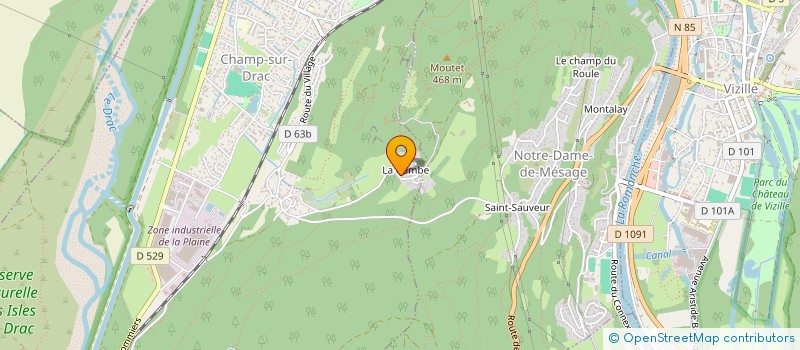 localisation de l'entreprise M. GRIAT  CHAMP-SUR-DRAC