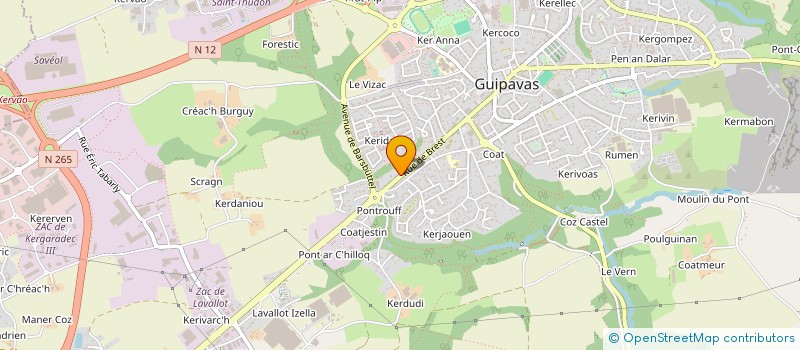 localisation de l'entreprise M GRILLEE  GUIPAVAS