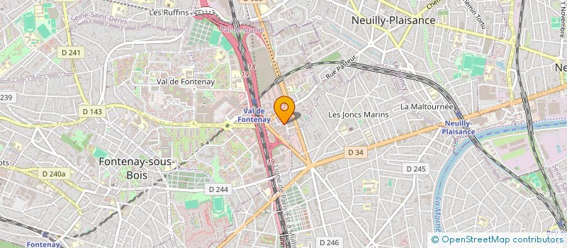 localisation de l'entreprise M'GYS à FONTENAY-SOUS-BOIS