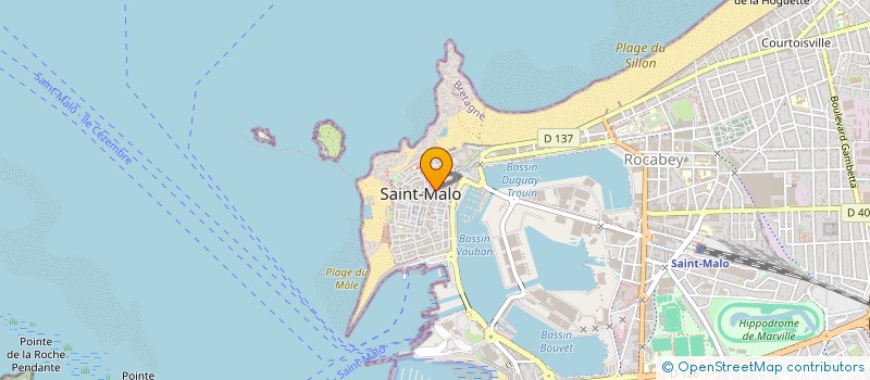 localisation de l'entreprise M.H. à SAINT-MALO