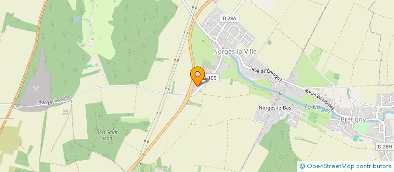 localisation de l'entreprise M & H  NORGES-LA-VILLE