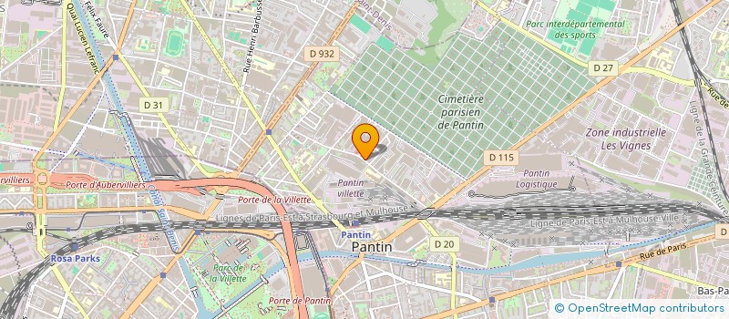 localisation de l'entreprise M.H  PANTIN