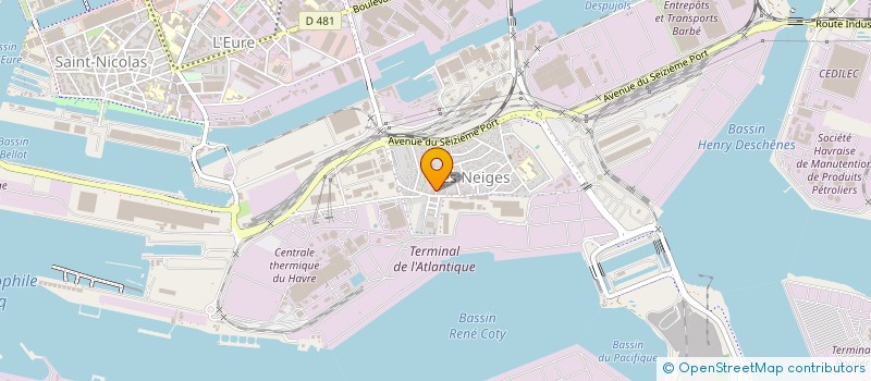 localisation de l'entreprise M.H. à LE HAVRE