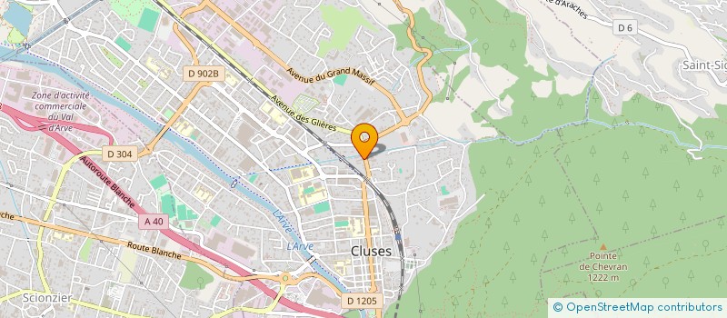 localisation de l'entreprise M.H.A  CLUSES